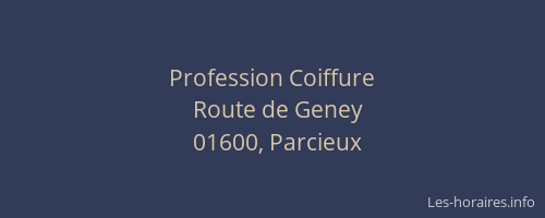 Profession Coiffure