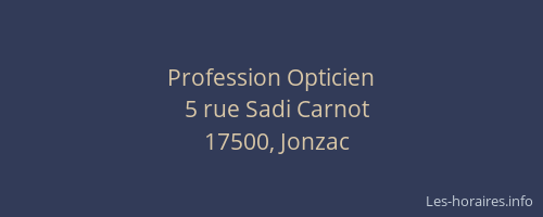 Profession Opticien