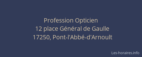 Profession Opticien