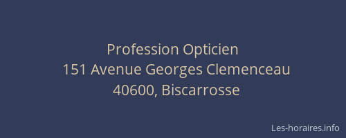 Profession Opticien