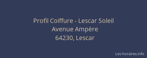 Profil Coiffure - Lescar Soleil