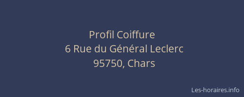 Profil Coiffure