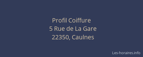 Profil Coiffure