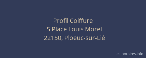 Profil Coiffure