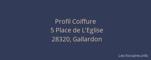 Profil Coiffure