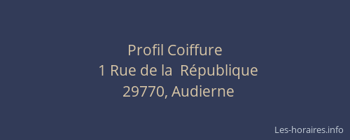Profil Coiffure