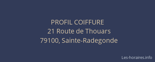 PROFIL COIFFURE