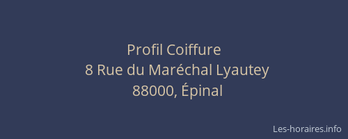 Profil Coiffure
