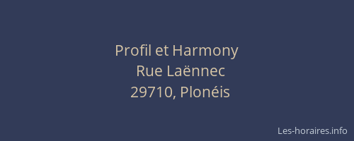 Profil et Harmony