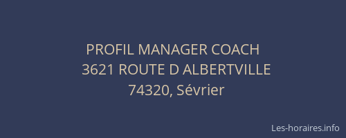 PROFIL MANAGER COACH
