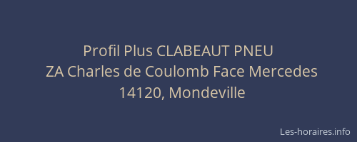 Profil Plus CLABEAUT PNEU