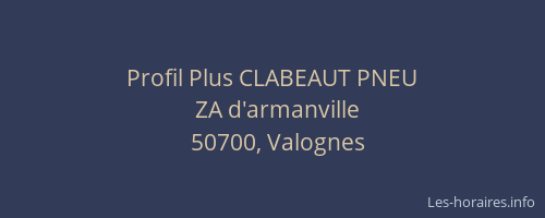Profil Plus CLABEAUT PNEU