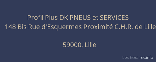 Profil Plus DK PNEUS et SERVICES