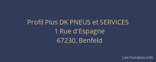 Profil Plus DK PNEUS et SERVICES