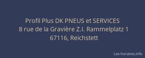 Profil Plus DK PNEUS et SERVICES