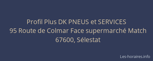 Profil Plus DK PNEUS et SERVICES