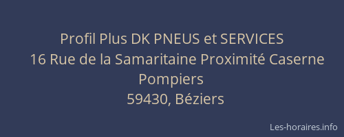 Profil Plus DK PNEUS et SERVICES
