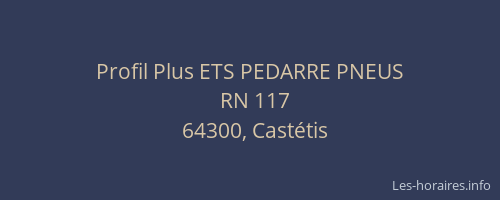 Profil Plus ETS PEDARRE PNEUS
