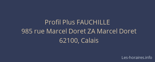 Profil Plus FAUCHILLE