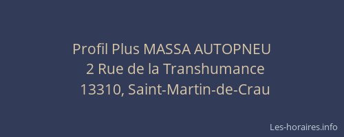 Profil Plus MASSA AUTOPNEU