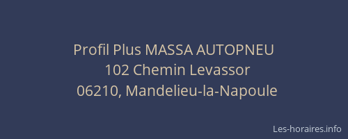 Profil Plus MASSA AUTOPNEU