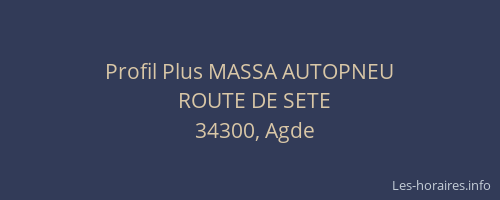 Profil Plus MASSA AUTOPNEU