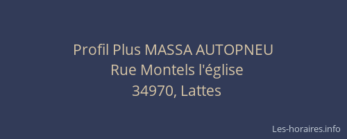 Profil Plus MASSA AUTOPNEU
