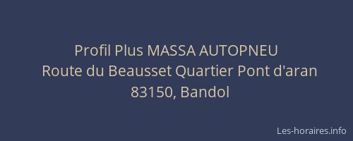 Profil Plus MASSA AUTOPNEU