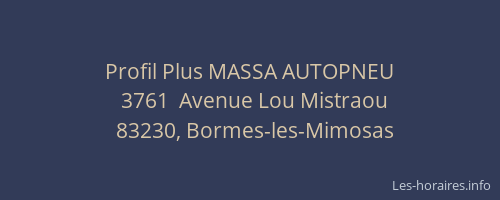 Profil Plus MASSA AUTOPNEU