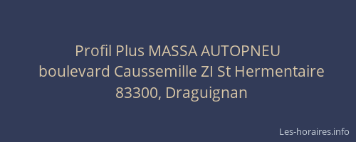 Profil Plus MASSA AUTOPNEU