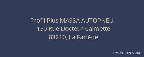 Profil Plus MASSA AUTOPNEU