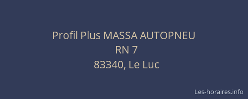 Profil Plus MASSA AUTOPNEU