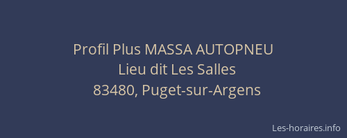 Profil Plus MASSA AUTOPNEU