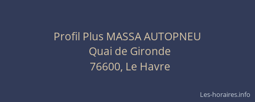 Profil Plus MASSA AUTOPNEU