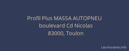 Profil Plus MASSA AUTOPNEU