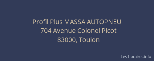 Profil Plus MASSA AUTOPNEU