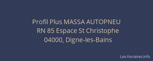 Profil Plus MASSA AUTOPNEU