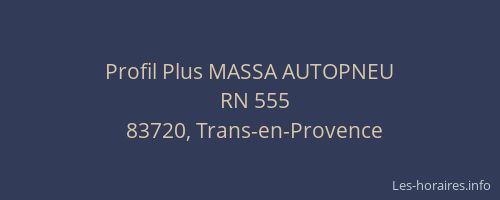 Profil Plus MASSA AUTOPNEU