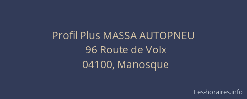 Profil Plus MASSA AUTOPNEU