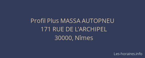 Profil Plus MASSA AUTOPNEU