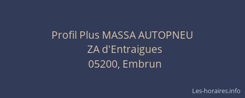 Profil Plus MASSA AUTOPNEU
