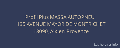 Profil Plus MASSA AUTOPNEU
