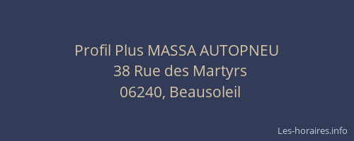 Profil Plus MASSA AUTOPNEU