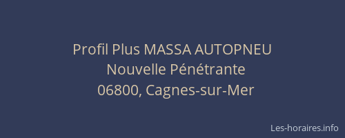 Profil Plus MASSA AUTOPNEU