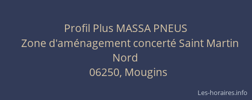 Profil Plus MASSA PNEUS