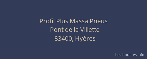Profil Plus Massa Pneus