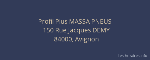 Profil Plus MASSA PNEUS