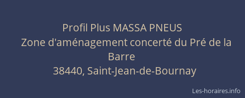 Profil Plus MASSA PNEUS