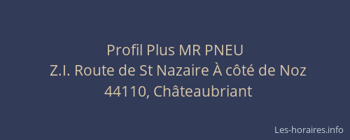 Profil Plus MR PNEU