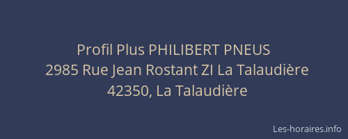 Profil Plus PHILIBERT PNEUS